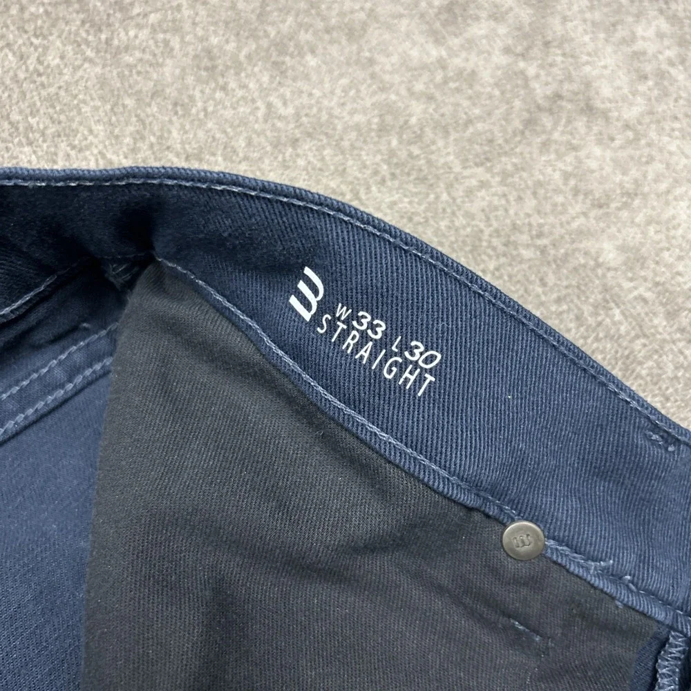Mott & Bow Mercer Jeans Mens 33x30 Navy Straight Stretch Denim 5 Pocket Pants